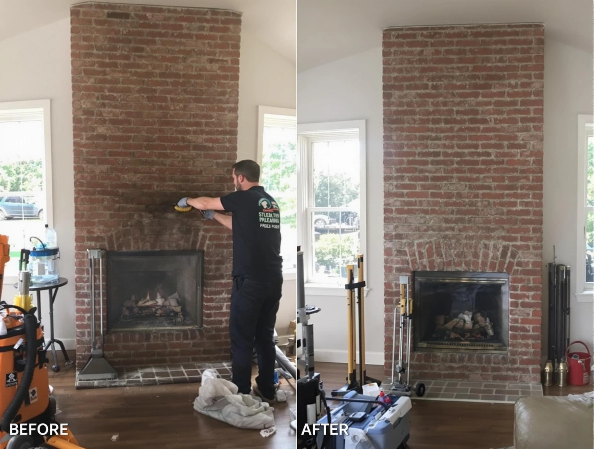 Finished chimney sweeping service by Hillsborough Chimney Sweep in Hillsborough, NJ