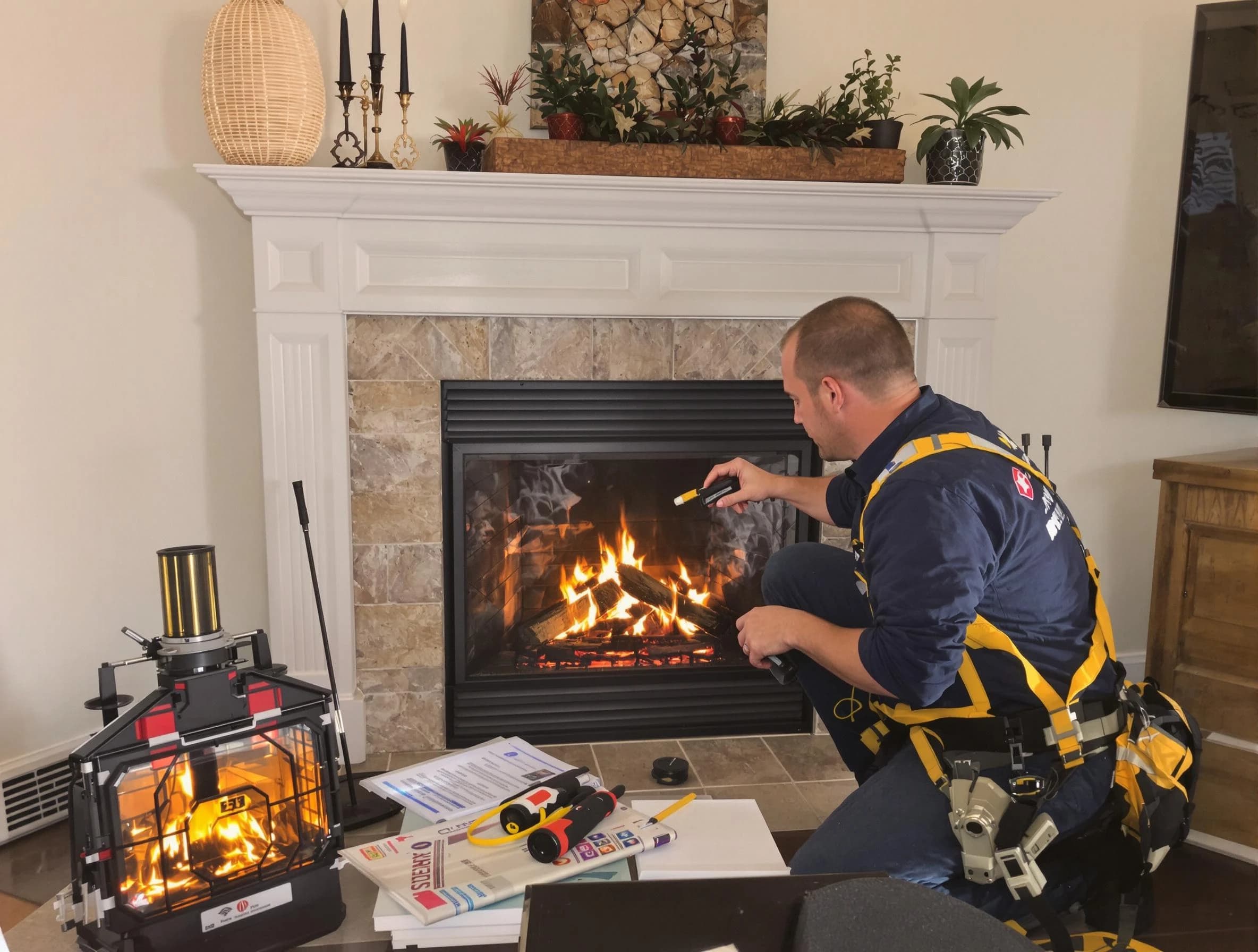 Safety-focused fireplace inspection by Hillsborough Chimney Sweep in Hillsborough, NJ