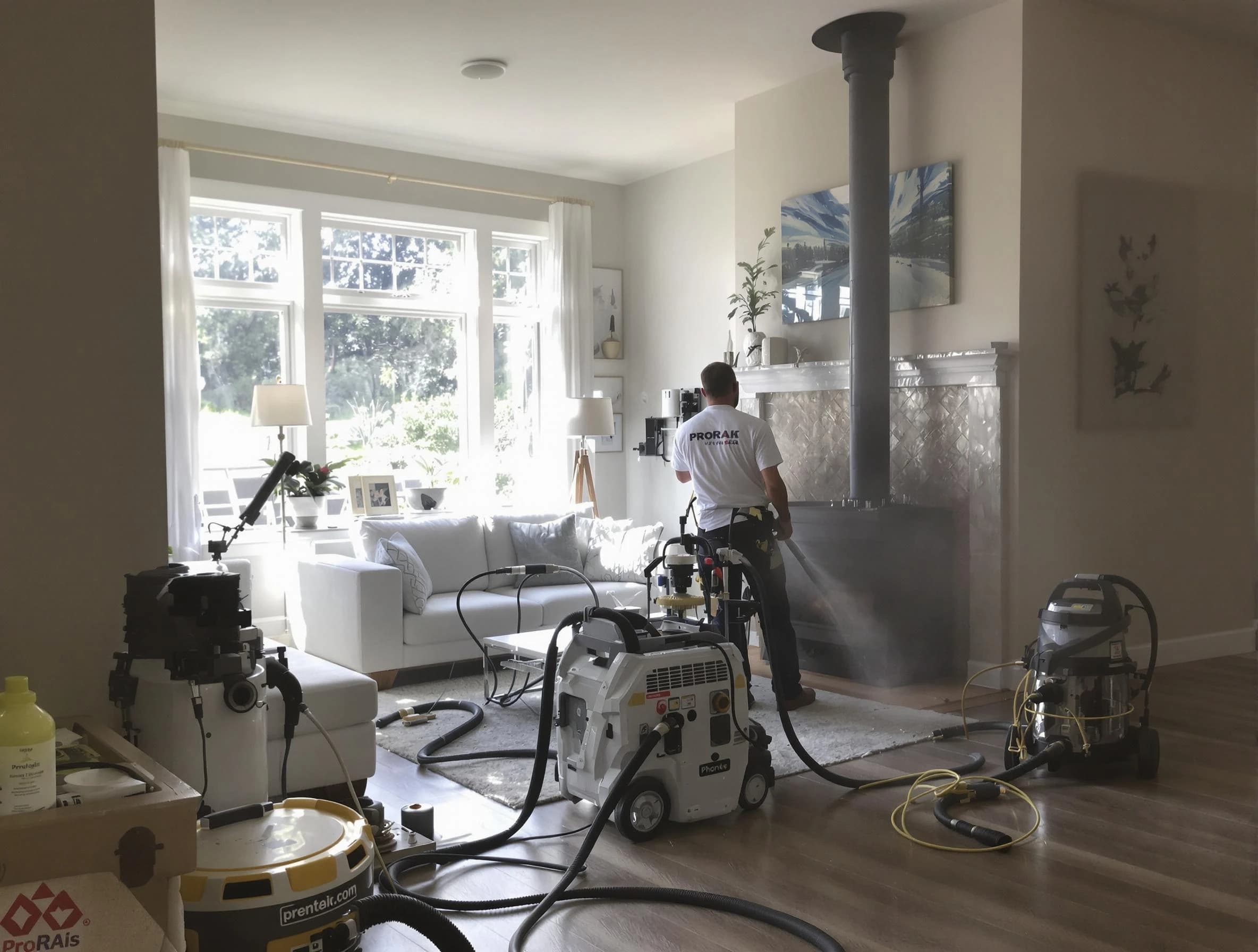 Soot removal service by Hillsborough Chimney Sweep for a fireplace in Hillsborough, NJ